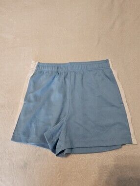 Messi Girls Light Blue Athletic Shorts with White Side Stripes Medium 7/8